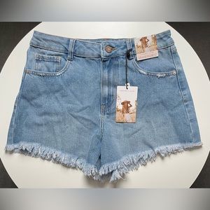 sincerely jules light wash jean shorts